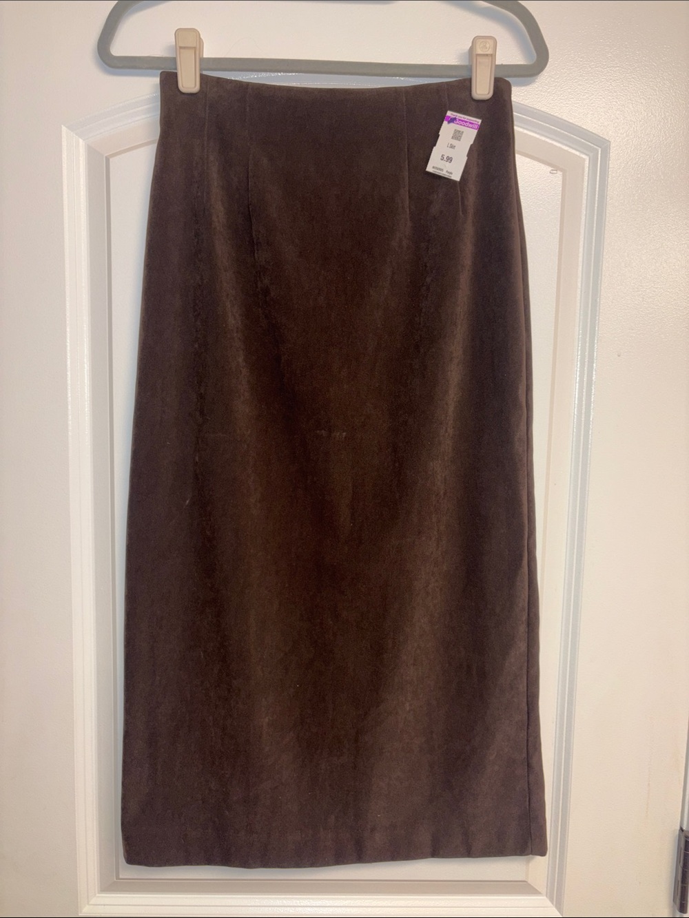 Classic Brown Midi Skirt - Women's Straight Silhouette